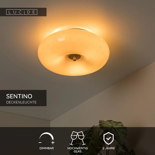 Lucide SENTINO - Deckenleuchte - Ø 30 cm - 3xG9 - Taupe - USP